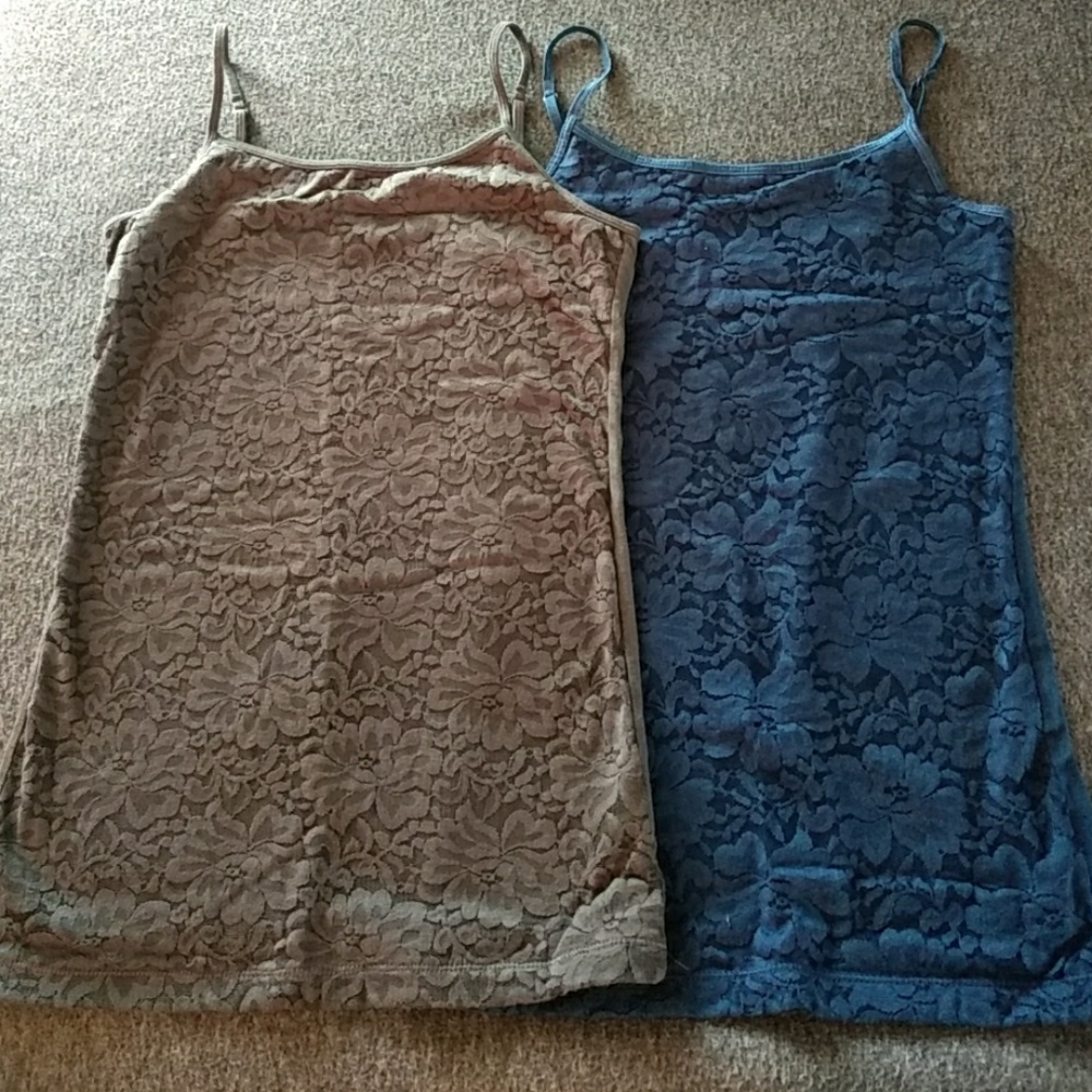 2 lace camis.